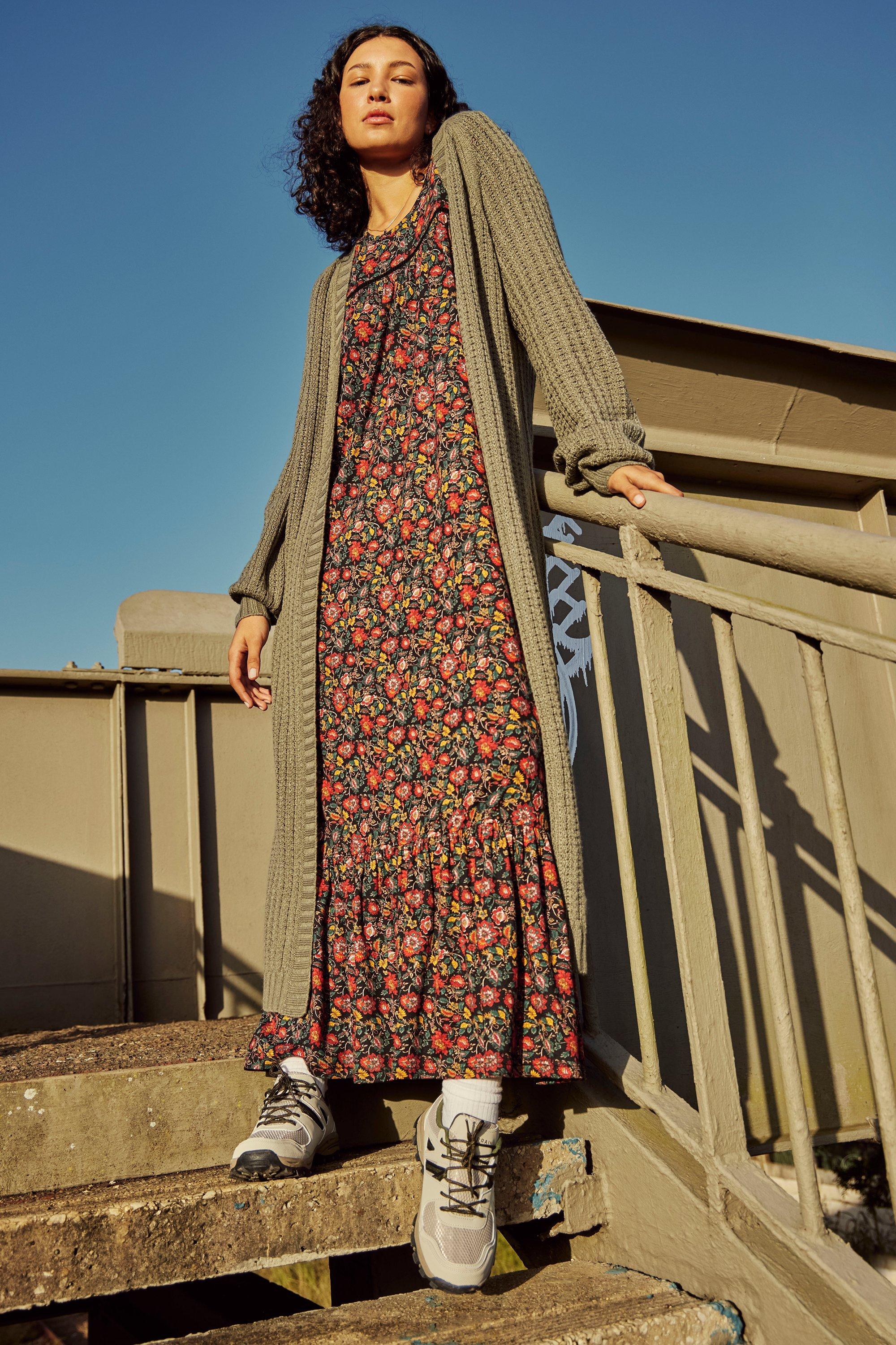 1310203 Grey Strap Maxi Dress