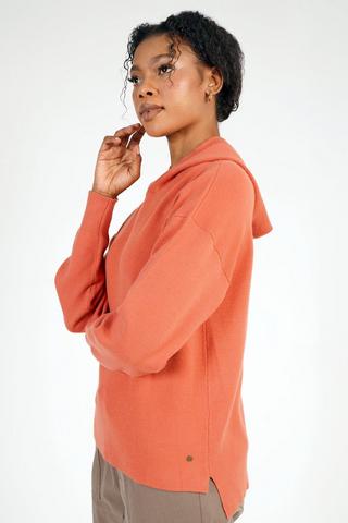 Knit Hooded Pullover