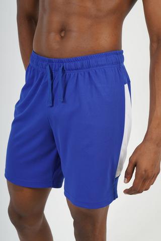 Blue Double-layer shell running shorts, On