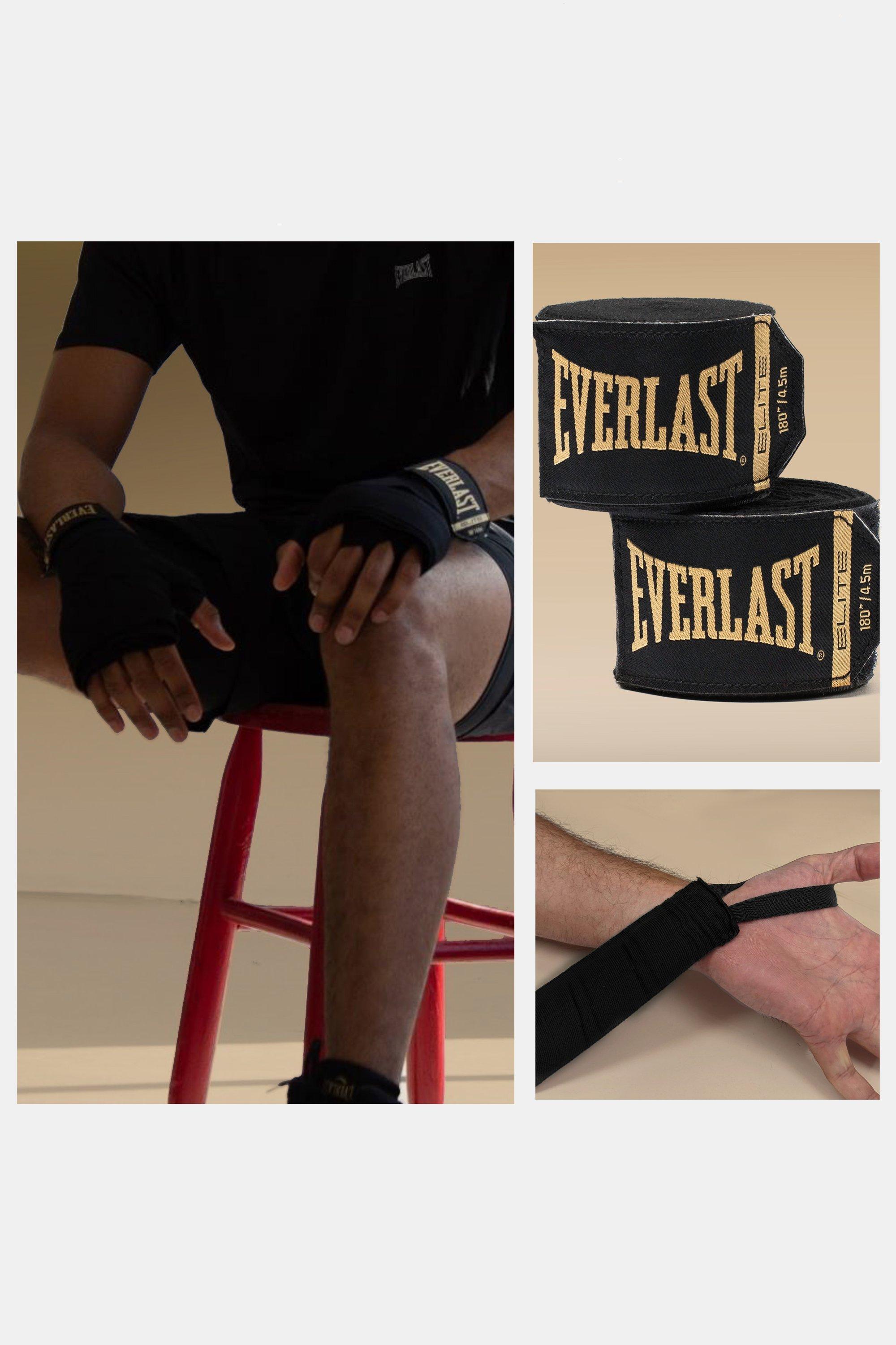 Everlast Elite 180 Black Hand Wraps