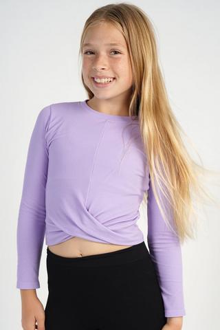 Twist Front Long Sleeve T-shirt