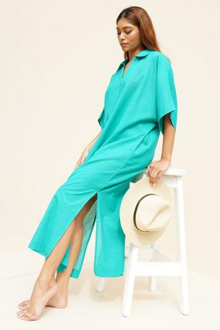 Kaftan Shirt Dress