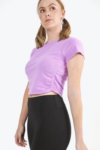 Ruched Cropped T-shirt