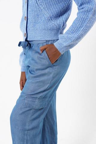 Chambray Cargo Joggers