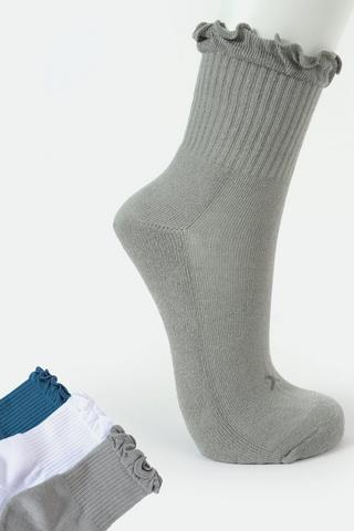3-pack Ruffle Ankle Socks 4-7