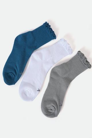 3-pack Ruffle Ankle Socks 4-7