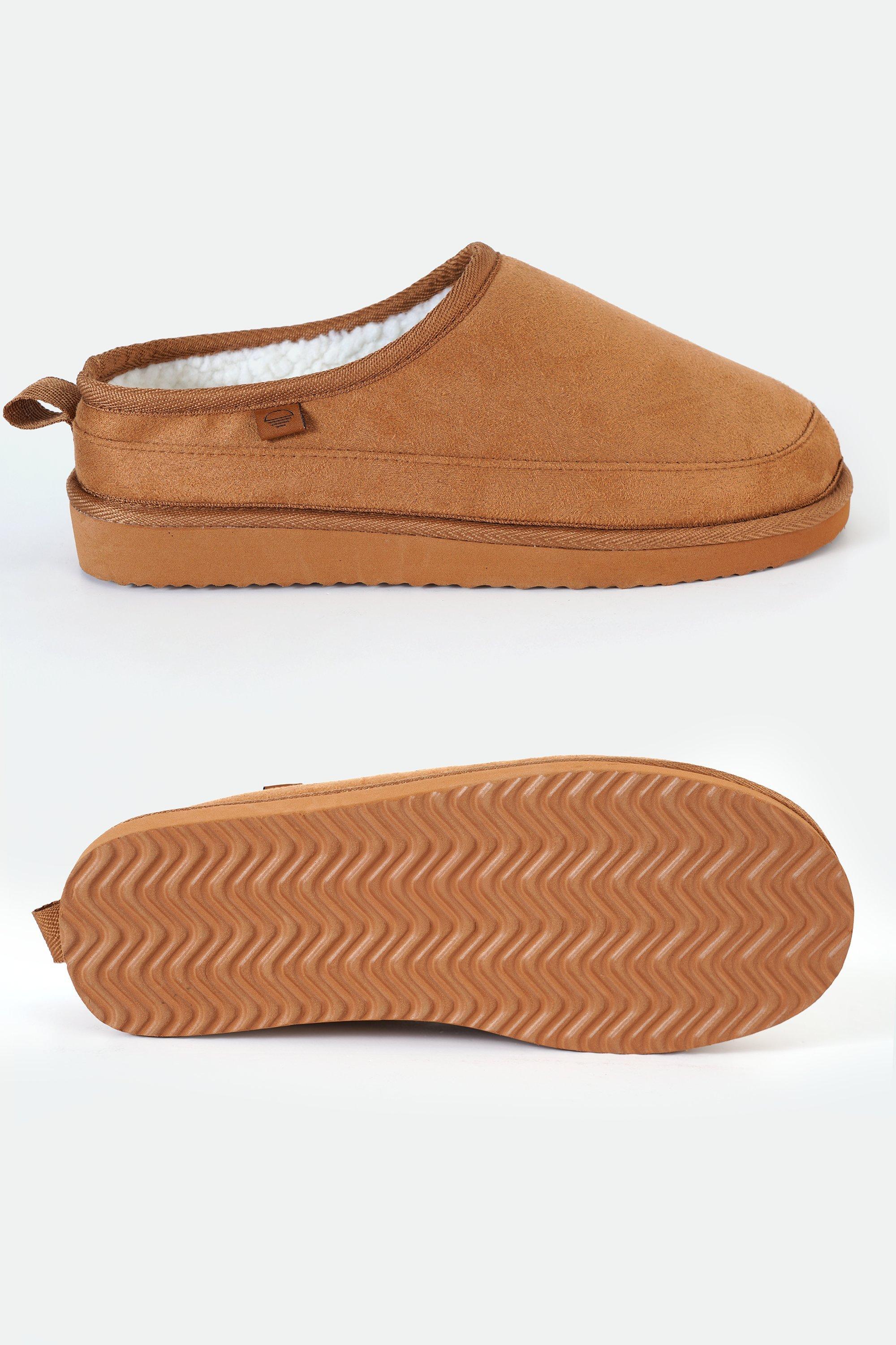 mens sherpa lined slippers