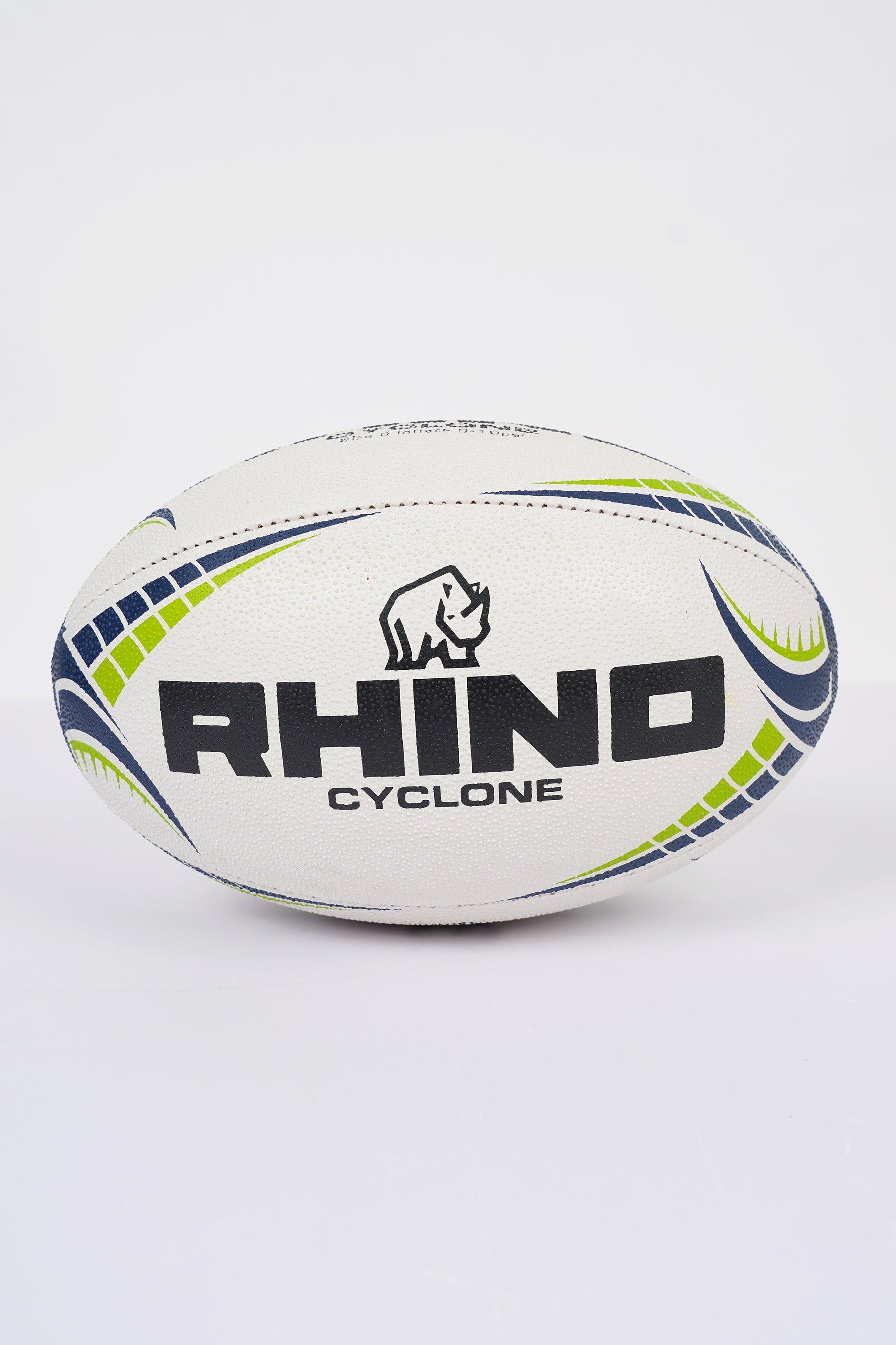 Big Game Hunters Set 10 Palline Da Rugby Rhino Cyclone - Misura 4, Cucite A Mano, Per Allenamento, Con Sacca