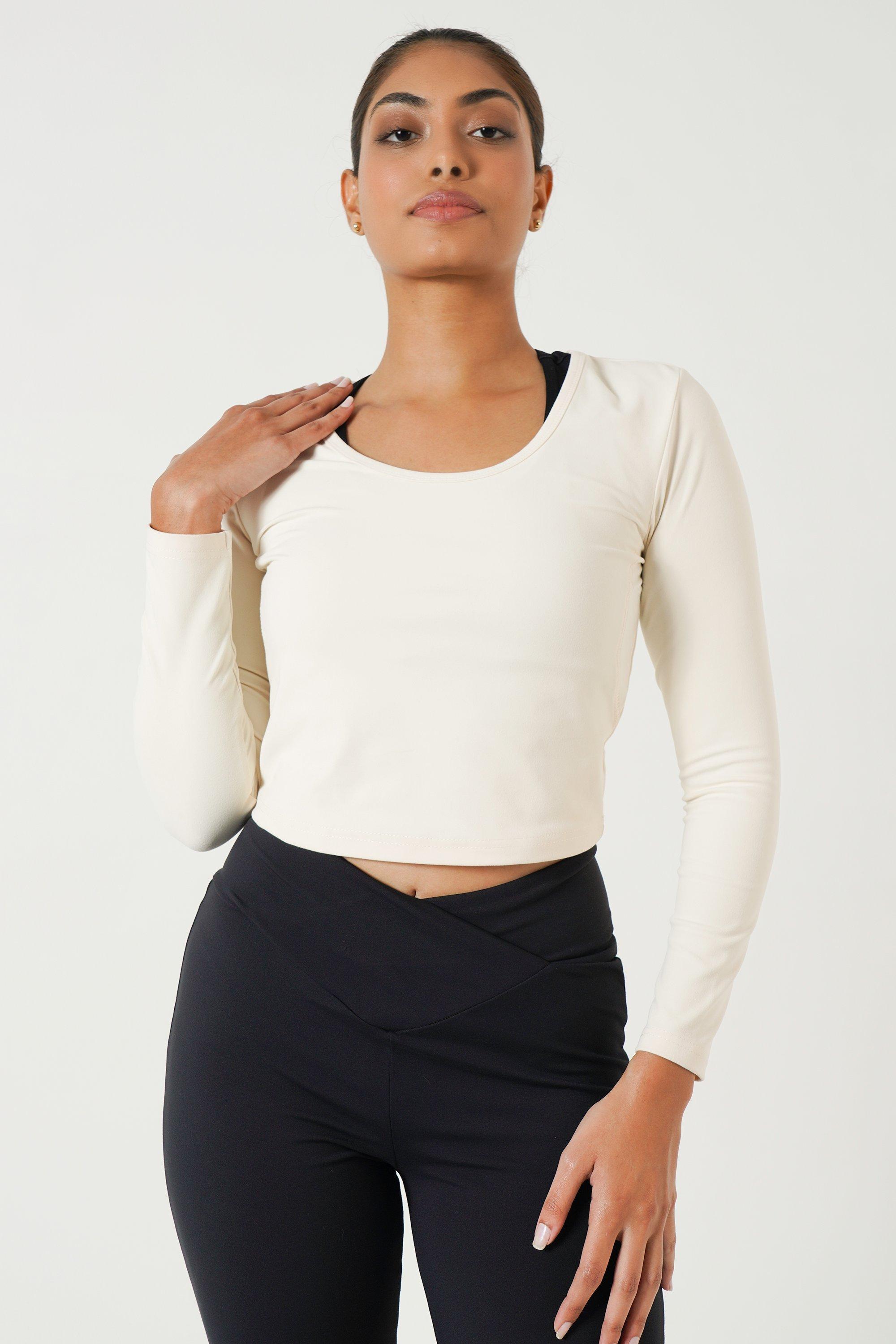 Scoop Neck Cropped T-shirt