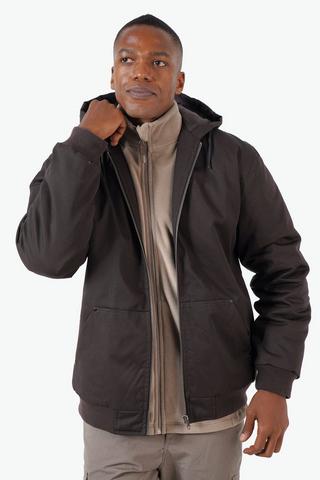 Hooded Lined Twill Jacket