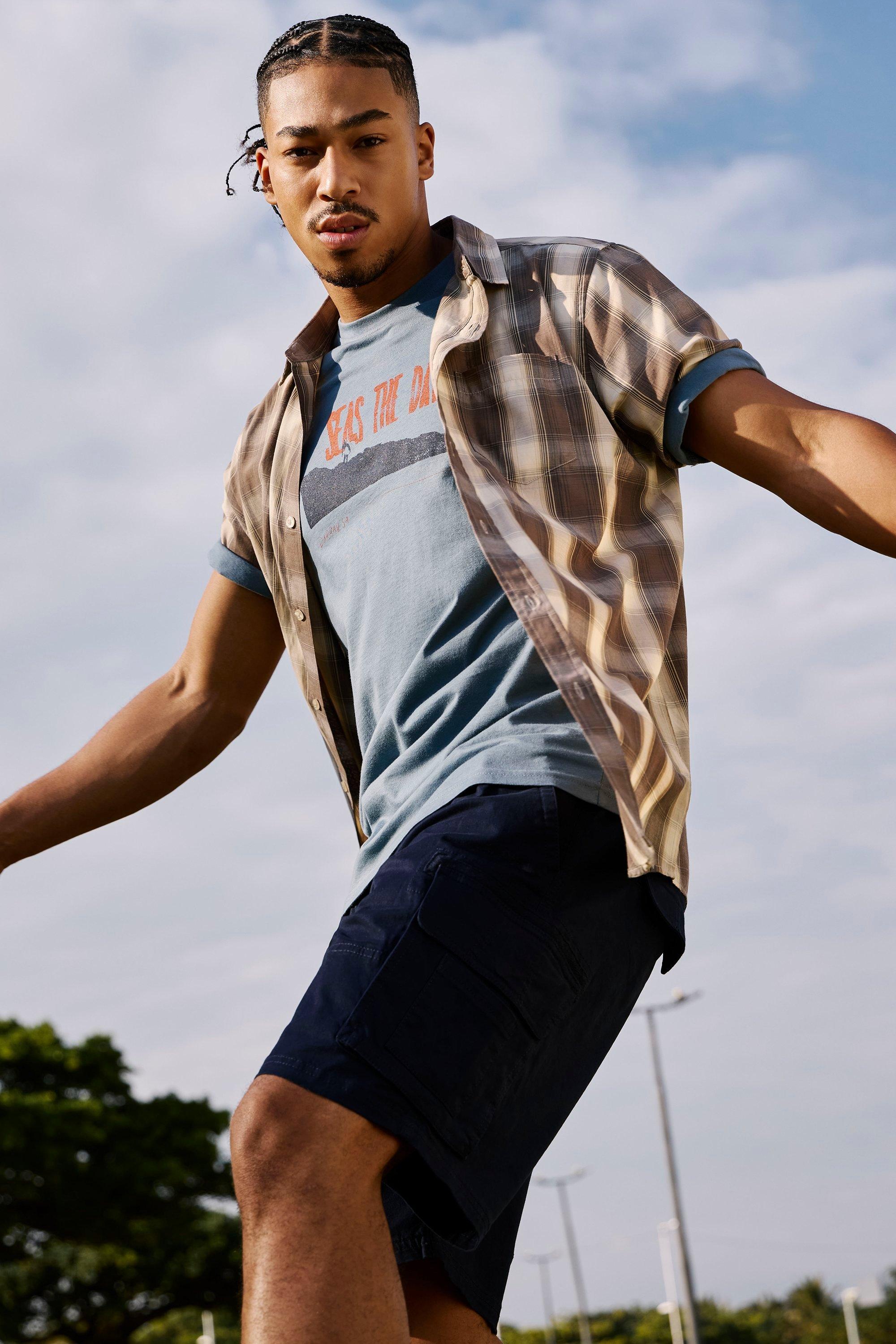 Cargo Cotton Twill Shorts Beige