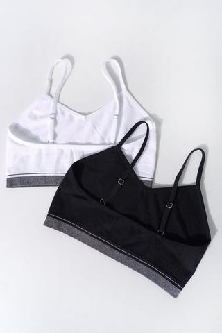 2-pack Ribbed Seamless Knit Sports Bra