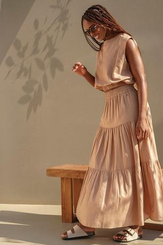 Tiered Maxi Skirt