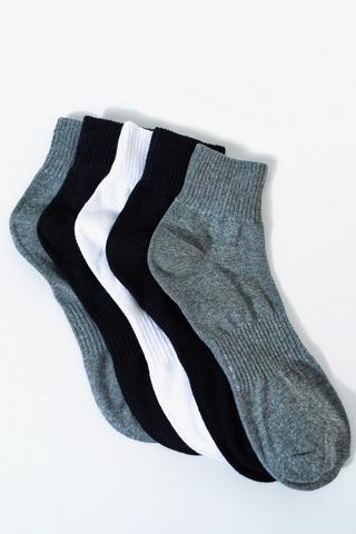 5-pack Arch Support Socks 8-12