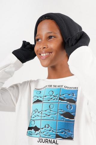 Knit Beanie + Gloves Set