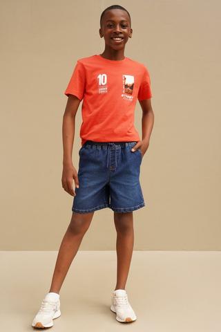 Denim Pull On Short