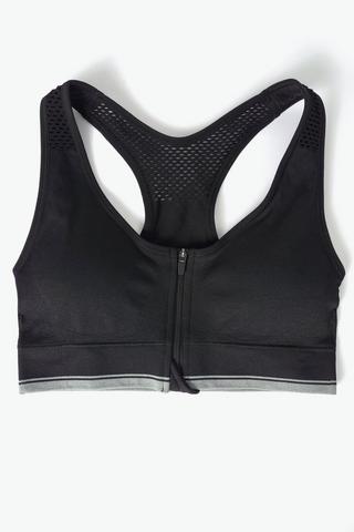 Zip-through Sports Bra