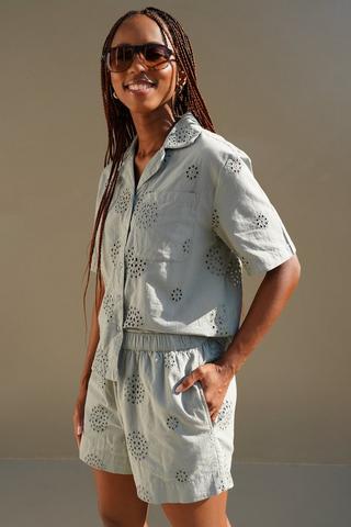 Cotton Anglaise Shorts