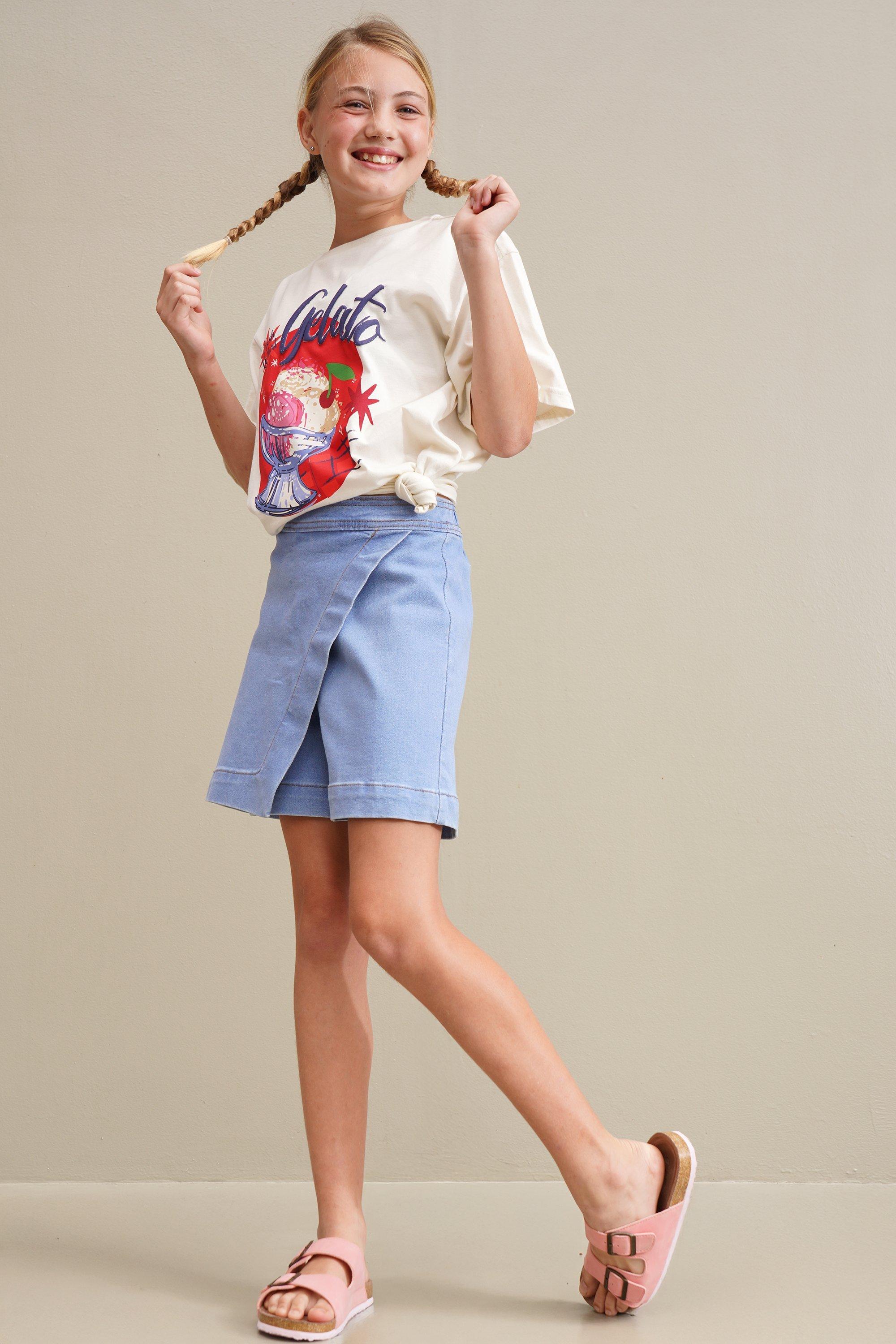 Denim Skort