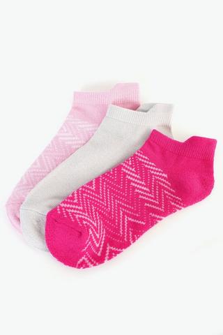 3-pack Cushioned Ankle Socks - 4-7
