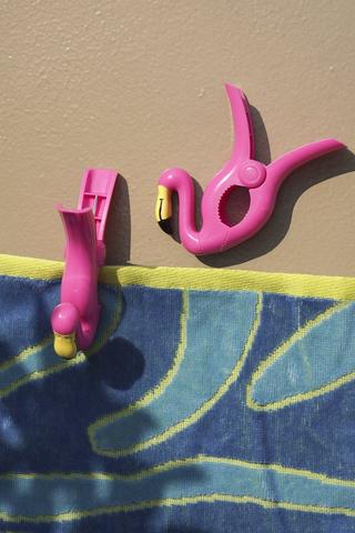2-pack Flamingo Towel Pegs