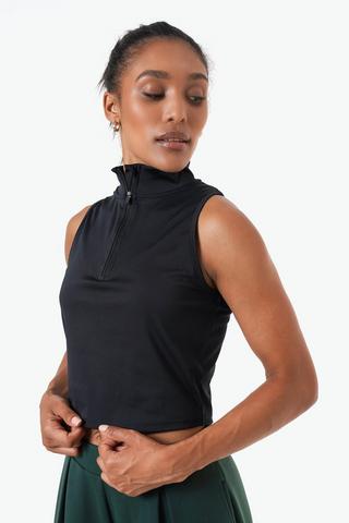 Quarter Zip Cropped Vest