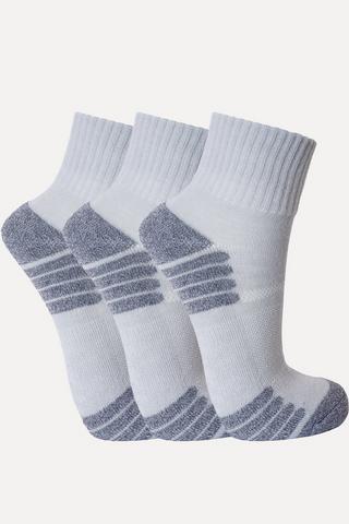 3-pack Cushioned Crew Socks - 8-12-8-12