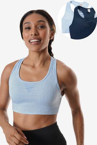 2-pack Ribbed Medium Impact Sports Bra