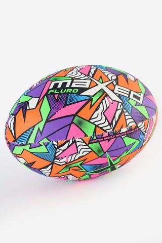Fluro Fullsize Rugby Ball