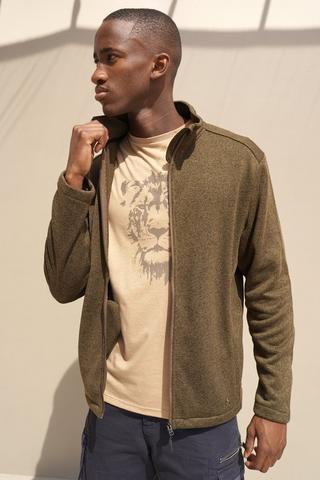 Fleece Turtleneck Zip-through Jacket