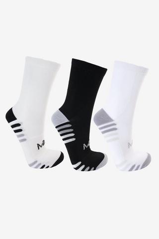 3-pack Active Crew Socks 8-12