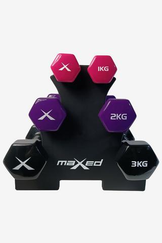 12kg Vinyl Weight Set With Stand