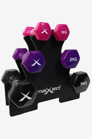 12kg Vinyl Weight Set With Stand