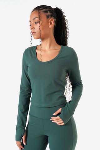 Scoop Neck Cropped T-shirt