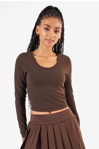 Scoop Neck Cropped T-shirt