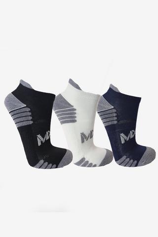3-pack Cushioned Ankle Socks - 8-12