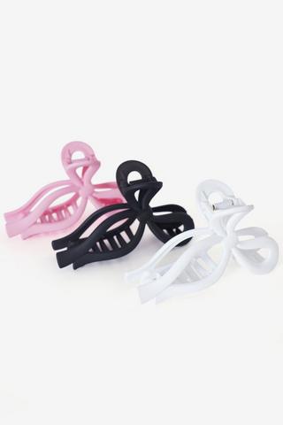 3-pack Bow Bulldog Clip