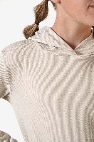 Ribbed Hooded Pullover