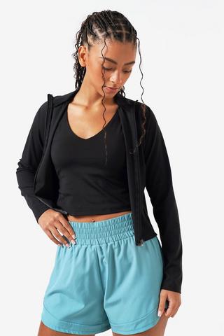 Zip-through Active Top
