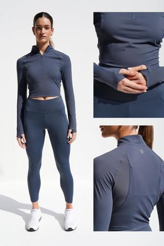 Elite 1/2 Zip Crop Top