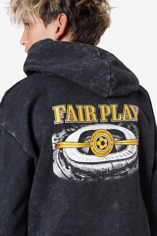 Acid Wash Fleece Hoodie