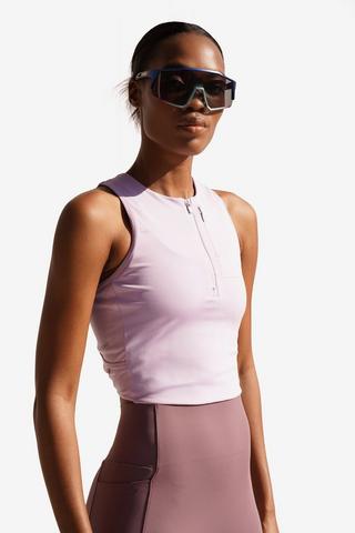 Elite Longer Length Quarter-zip Crop Top
