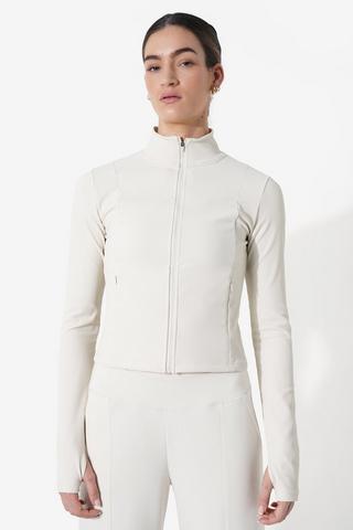 Elite Ribbed Zip-through Active Top