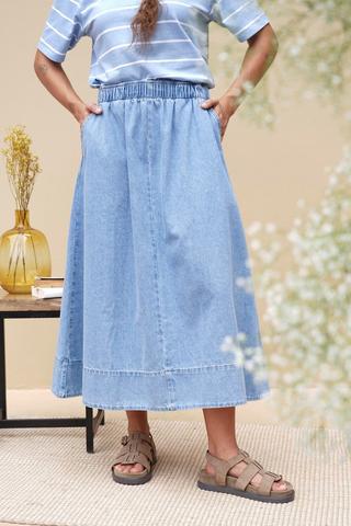 Denim Maxi Skirt