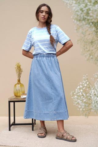 Denim Maxi Skirt