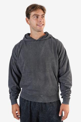 Acid Wash Fleece Hooded Pullover