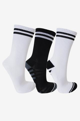 3-pack Active Crew Socks - 8-12