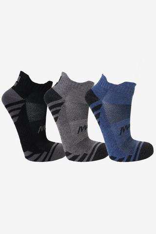 3-pack Sport Ankle Socks - 8-12
