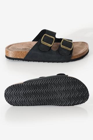 Cork Double Buckle Sandal