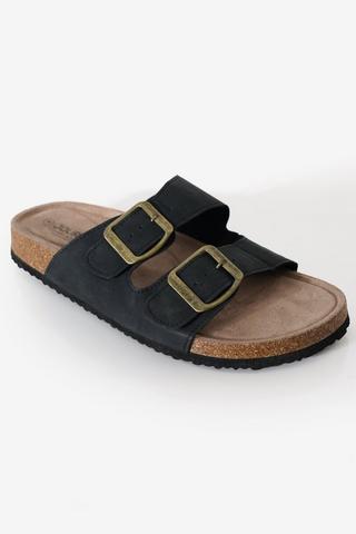 Cork Double Buckle Sandal